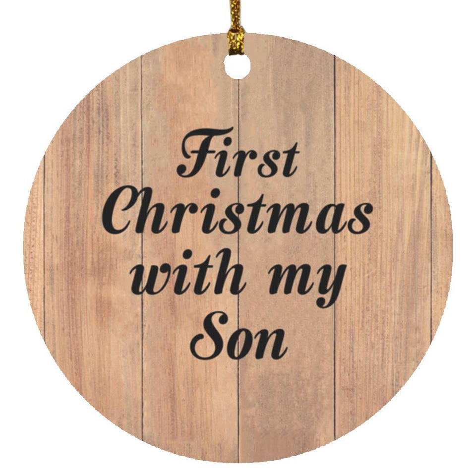 First Christmas With My Son - Circle Ornament C