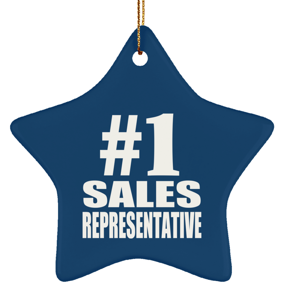 Number One #1 Sales Representative - Star Ornament