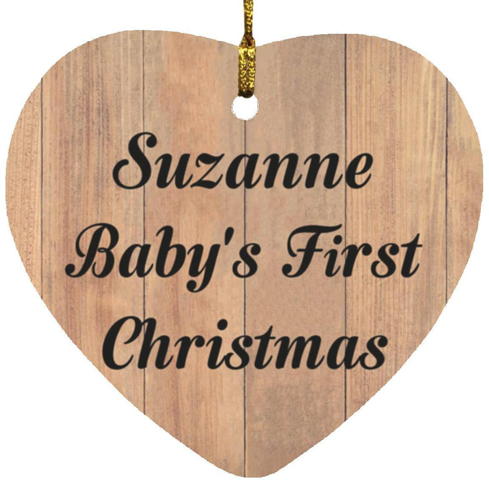 Suzanne Baby's First Christmas - Heart Ornament C