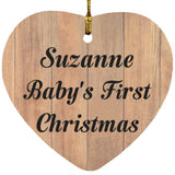 Suzanne Baby's First Christmas - Heart Ornament C