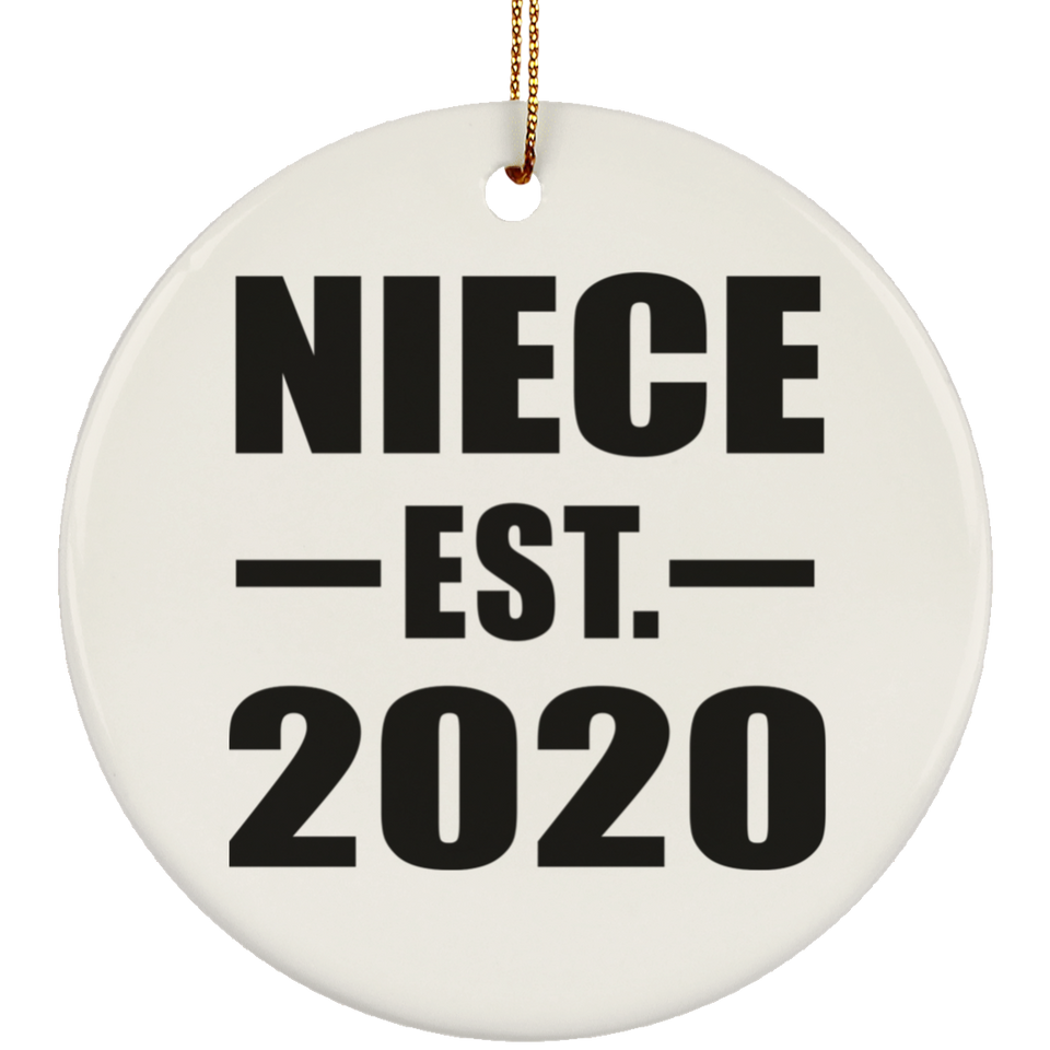 Niece Established EST. 2020 - Circle Ornament