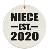 Niece Established EST. 2020 - Circle Ornament
