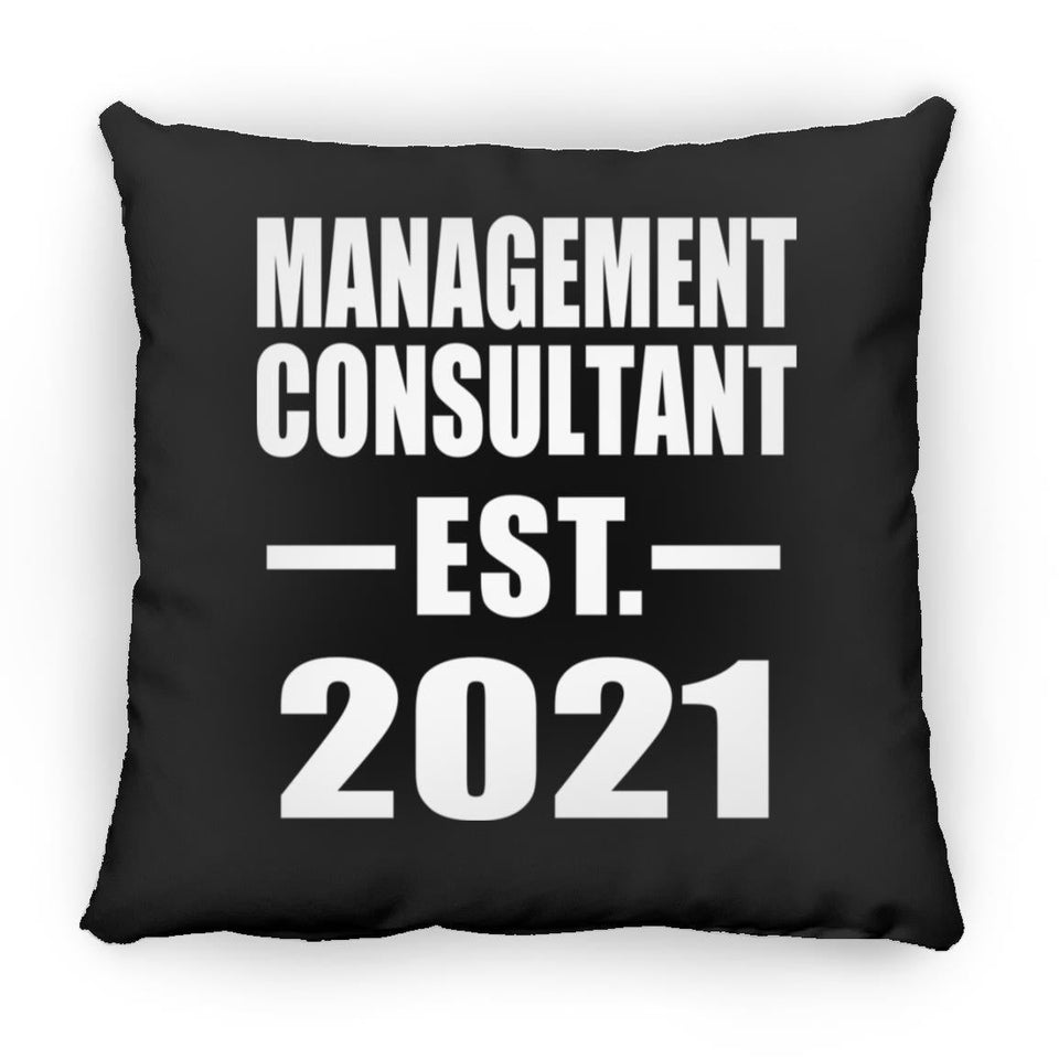 Management Consultant Established EST. 2021 - Throw Pillow Black