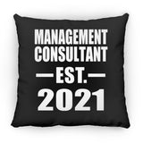 Management Consultant Established EST. 2021 - Throw Pillow Black