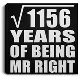 34th Anniversary Square Root of 1156 Years of Being Mr Right - Canvas Square