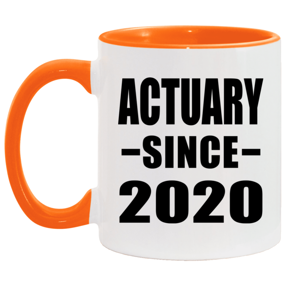 Actuary Since 2020 - 11oz Accent Mug Orange