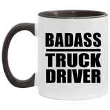Badass Truck Driver - 11oz Accent Mug Black