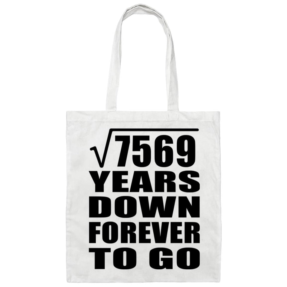 87th Anniversary Square Root of 7569 Years Down Forever To Go - Tote Bag White