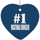 Number One #1 Vocational Counselor - Heart Ornament