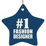 Number One #1 Fashion Designer - Star Ornament