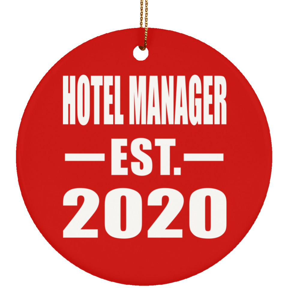 Hotel Manager Established EST. 2020 - Circle Ornament