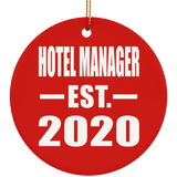Hotel Manager Established EST. 2020 - Circle Ornament