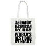 Laboratory Technician By Day World's Best Dad By Night - Tote Bag White