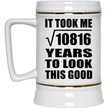 104th Birthday Took Square Root of 10816 Years To Look Good - Beer Stein