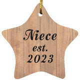 Niece Established Est. 2023 - Star Ornament C