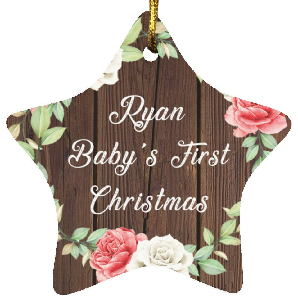 Ryan Baby's First Christmas - Star Ornament A