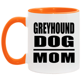 Greyhound Dog Mom - 11oz Accent Mug Orange