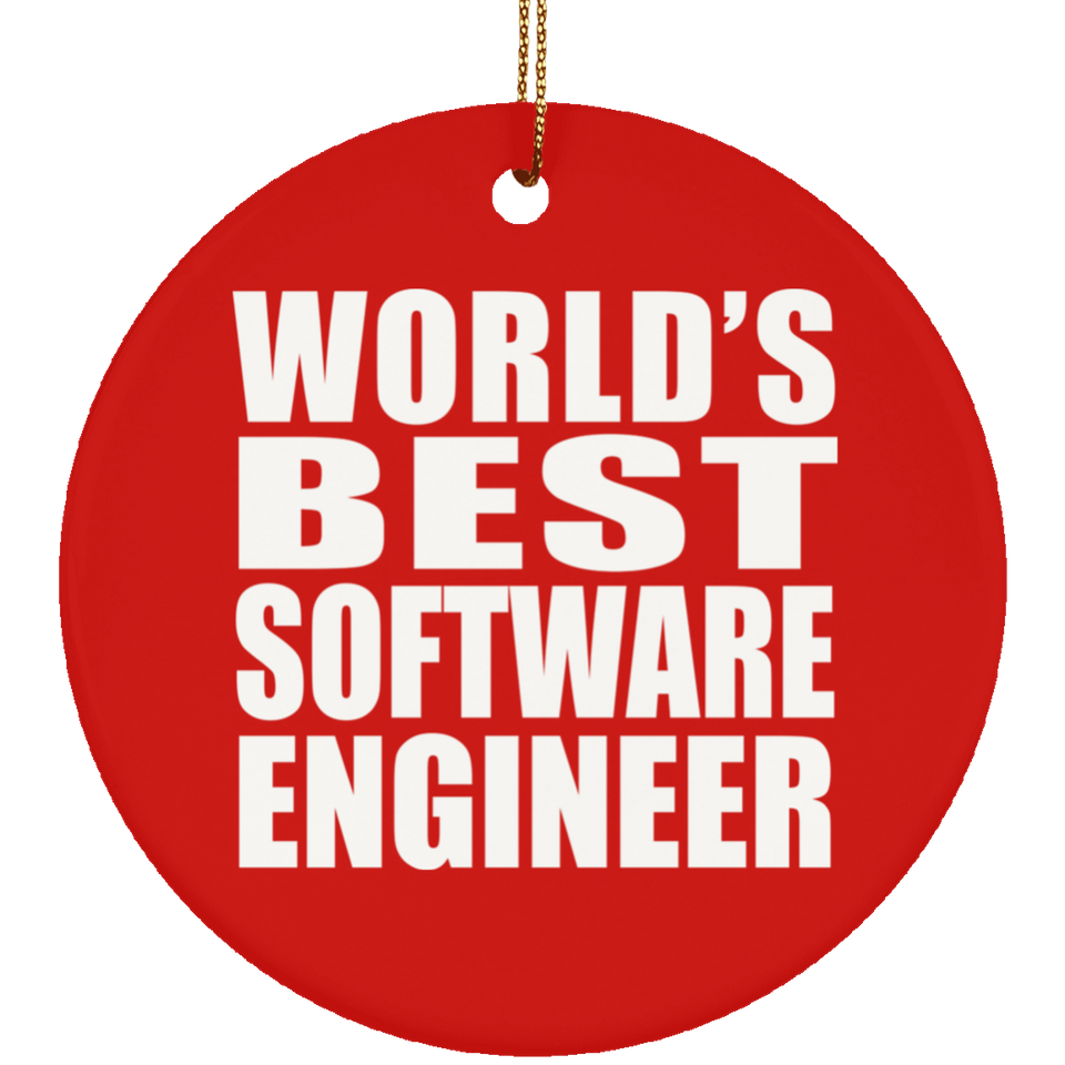 World's Best Software Engineer - Circle Ornament