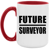 Future Surveyor - 15oz Accent Mug Red