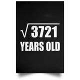 61st Birthday Square Root of 3721 Years Old - Poster Portrait