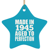 79th Birthday Made In 1945 Aged to Perfection - Star Ornament