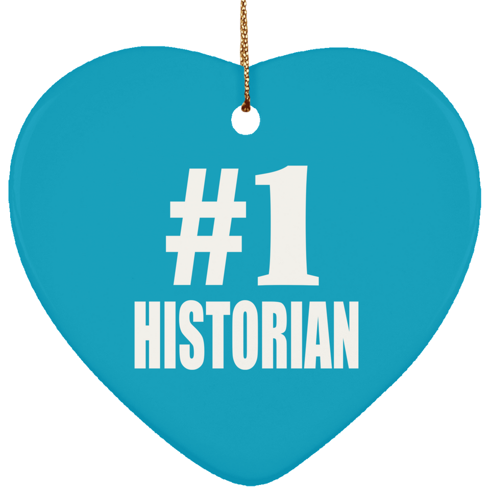 Number One #1 Historian - Heart Ornament