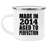 10th Birthday Made In 2014 Aged to Perfection - 12oz Camping Mug