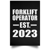 Forklift Operator Established EST. 2023 - Poster Portrait