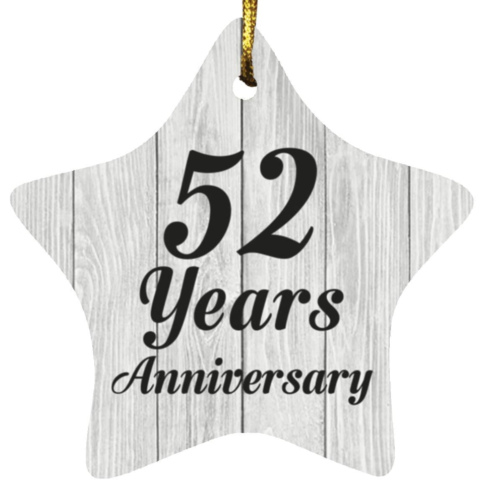 52nd Anniversary 52 Years Anniversary - Star Ornament F