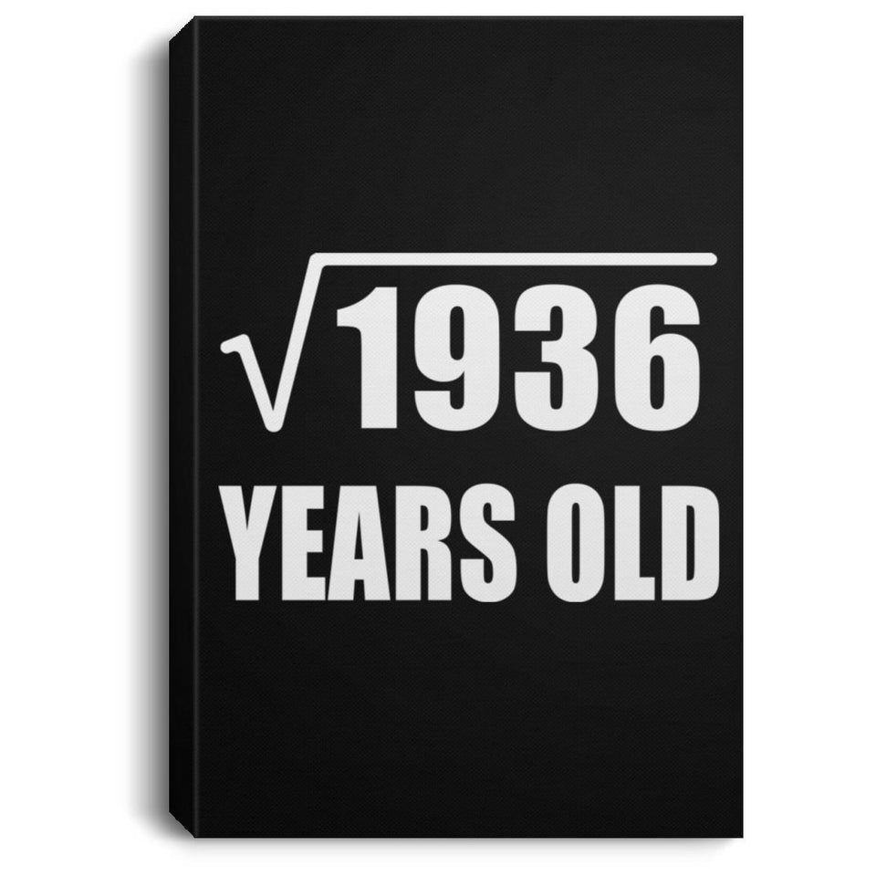 44th Birthday Square Root of 1936 Years Old - Canvas Portrait
