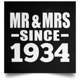 90th Anniversary Mr & Mrs Since 1934 - Poster Square