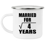 2nd Anniversary Married For Square Root of 4 Years - 12oz Camping Mug