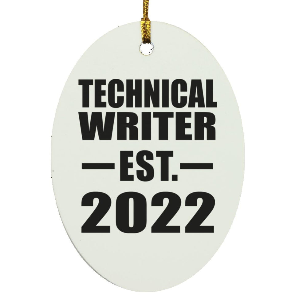 Technical Writer Established EST. 2022 - Oval Ornament