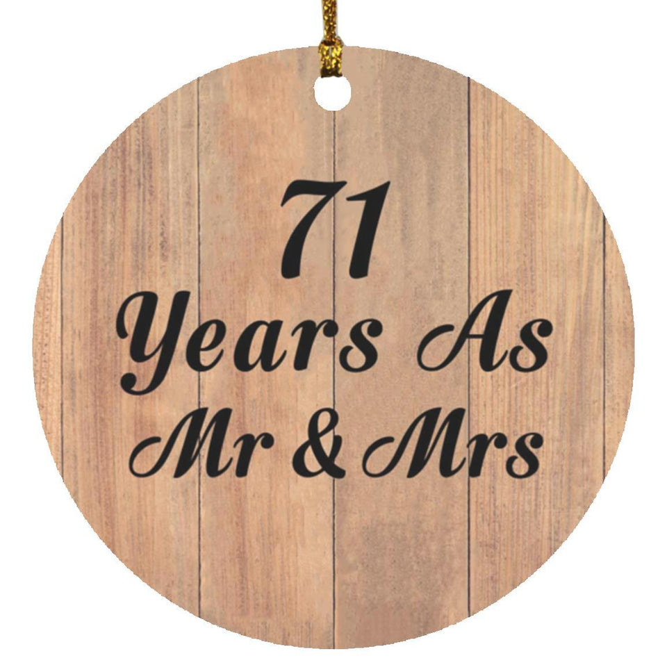 71 Years As Mr & Mrs - Circle Ornament C