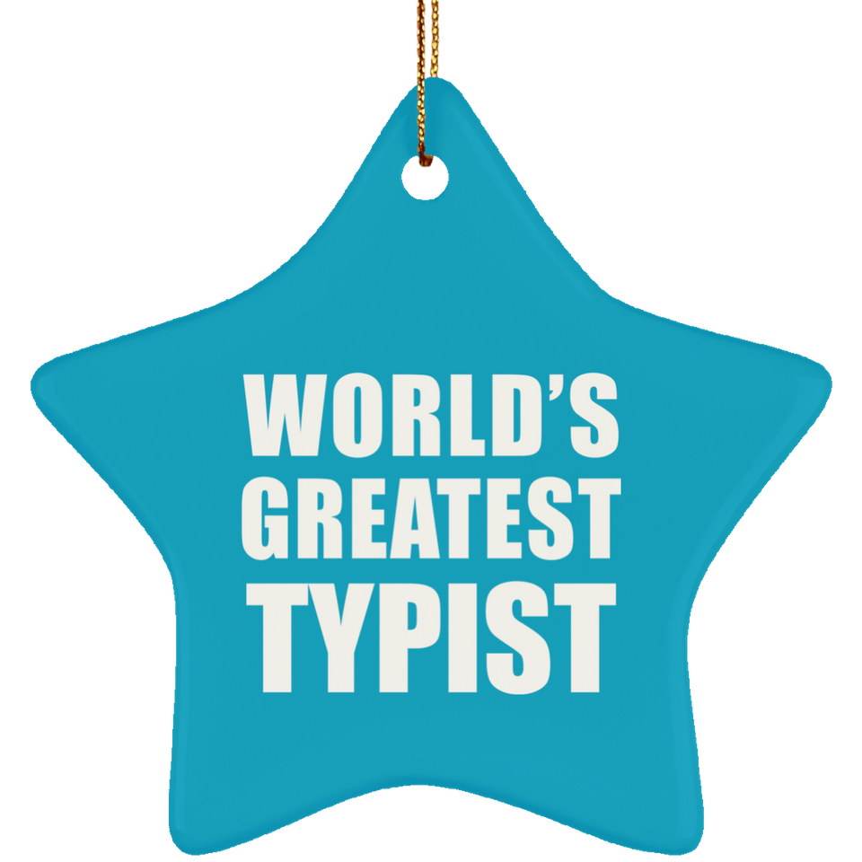 World's Greatest Typist - Star Ornament