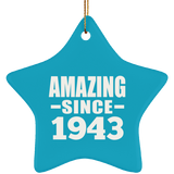 81st Birthday Amazing Since 1943 - Star Ornament