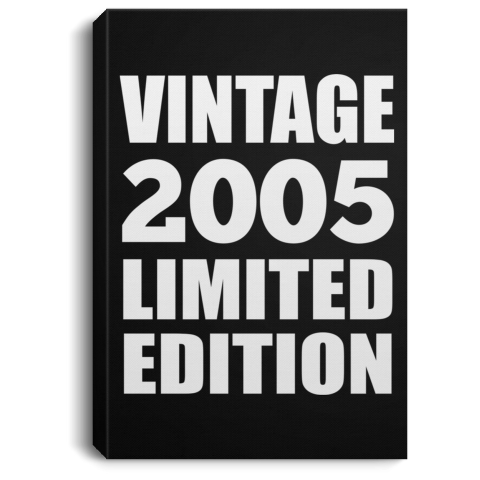 19th Birthday Vintage 2005 Limited Edition - Canvas Portrait