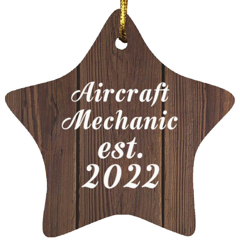 Aircraft Mechanic Established Est. 2022 - Star Ornament D