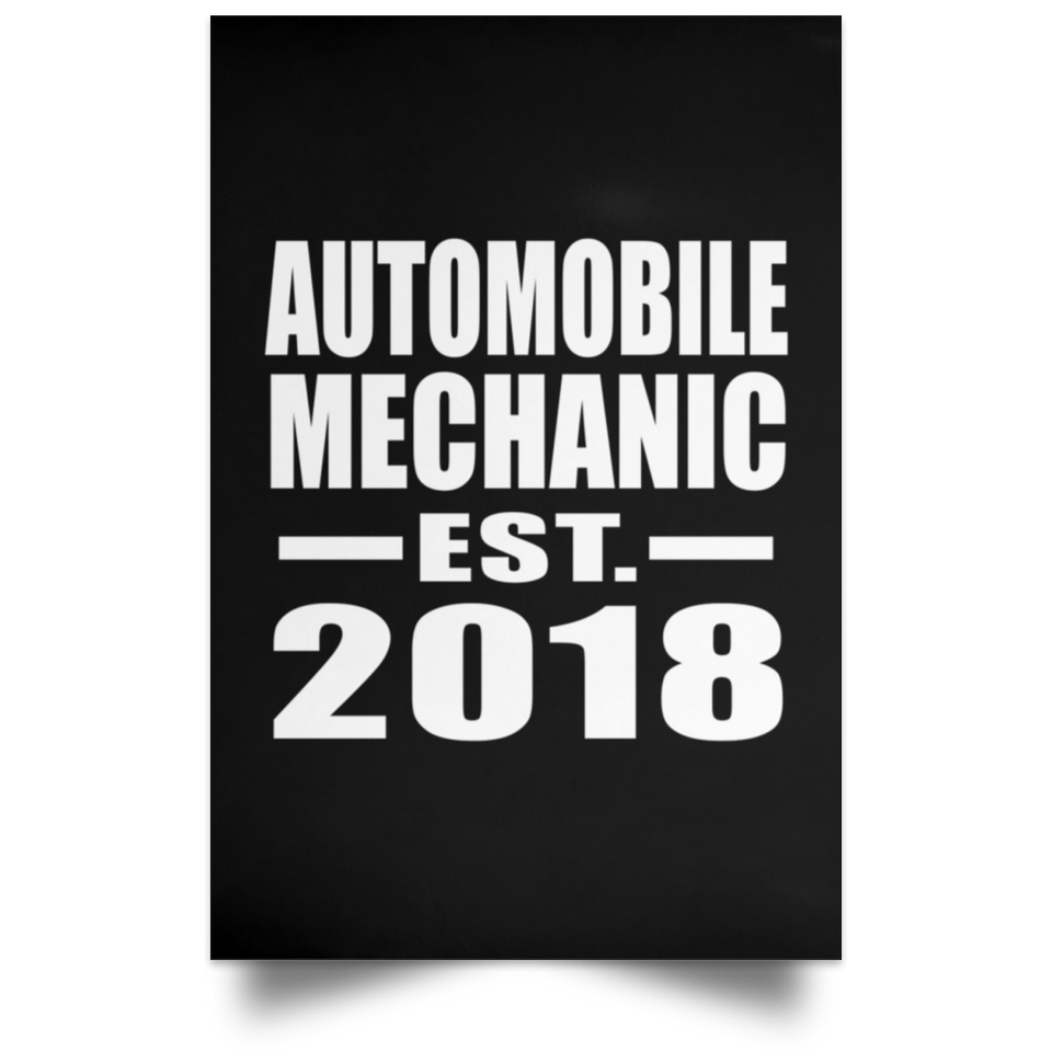 Automobile Mechanic Established EST. 2018 - Poster Portrait