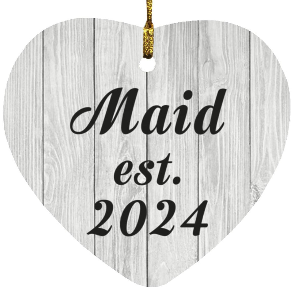 Maid Established Est. 2024 - Heart Ornament F