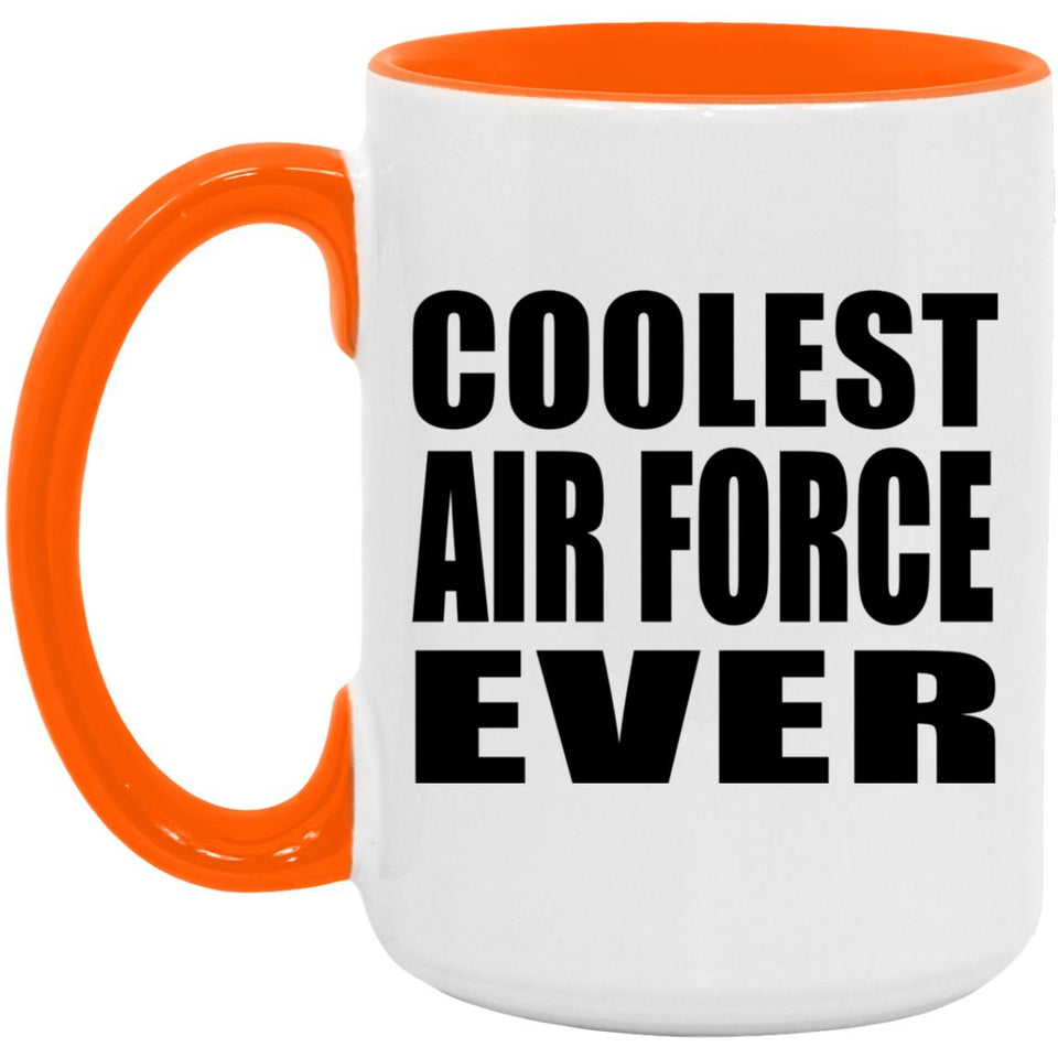 Coolest Air Force Ever - 15oz Accent Mug Orange