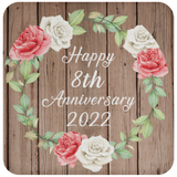 Happy 8th Anniversary 2022 - Drink Coaster B