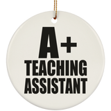 A+ Teaching Assistant - Circle Ornament
