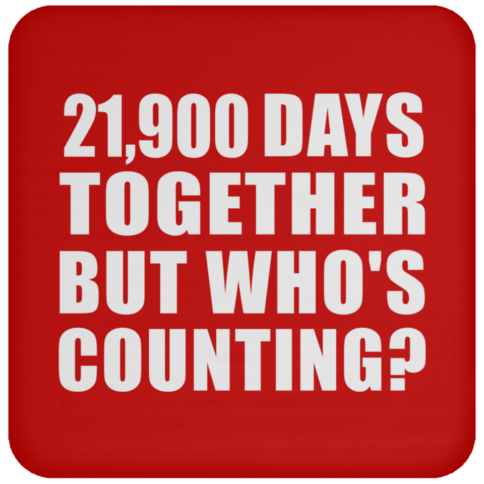 60th Anniversary 21,900 Days Together But Who's Counting - Drink Coaster
