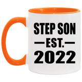 Step Son Established EST. 2022 - 11oz Accent Mug Orange