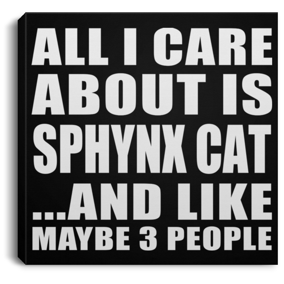 All I Care About Is Sphynx Cat - Canvas Square