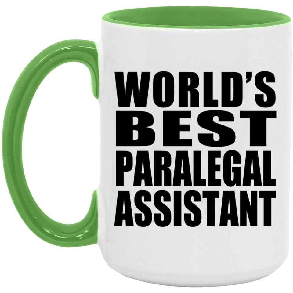 World's Best Paralegal Assistant - 15oz Accent Mug Green