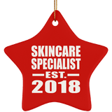 Skincare Specialist Established EST. 2018 - Star Ornament