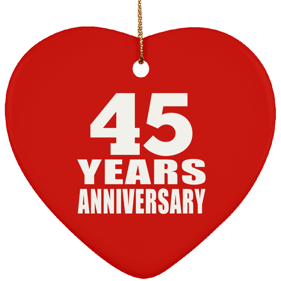 45th Anniversary 45 Years - Heart Ornament