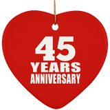 45th Anniversary 45 Years - Heart Ornament